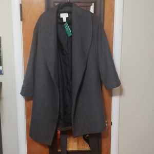 Gray belted coat